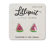 Load image into Gallery viewer, Watermelon Fruit Earrings // Summer Earrings