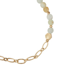 Load image into Gallery viewer, Mini Stone w/Chain Stacking Bracelet - Amazonite/Gold