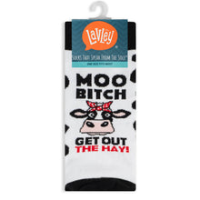 Load image into Gallery viewer, Moo Bitch, Get Out The Hay! Cow Socks