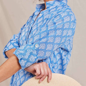 FIFER BLUE Button Down Beach Tunic