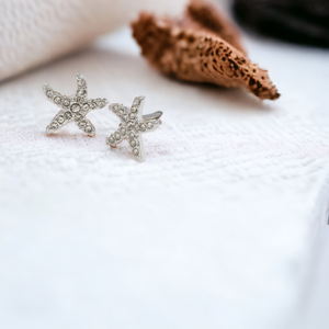 Silver Starfish Ear Sense Stud Earrings