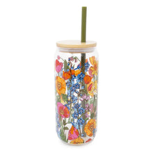 Load image into Gallery viewer, Glass Coffee Mug, Meadow Bouquet