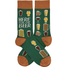 Load image into Gallery viewer, Here For The Beer Socks