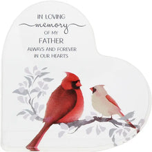 Load image into Gallery viewer, Father - 3.5&quot; Acrylic Heart Plaque