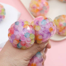 Load image into Gallery viewer, 6.0cm Colorful Beaded Mesh Grape Squeeze Ball
