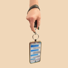 Load image into Gallery viewer, Clip &amp; Go Brushed Vegan Leather Phone Lanyard - Rfid Pouch