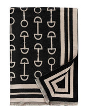 Load image into Gallery viewer, Horse Acrylic Cashmere Snaffle Bit Scarf/Shawl