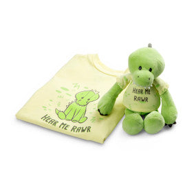 Plush & Shirt Gift Set - Dinosaur