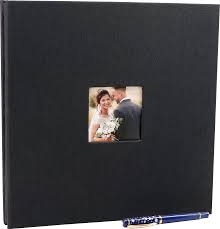 Black Linen Photo Album (40 Self-Adhesive Pages)