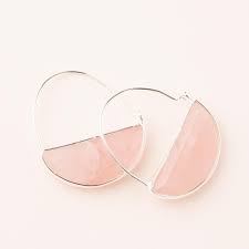 scout stone prism hoop earring