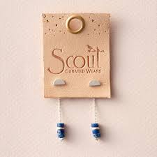 stone meteor earring lapis