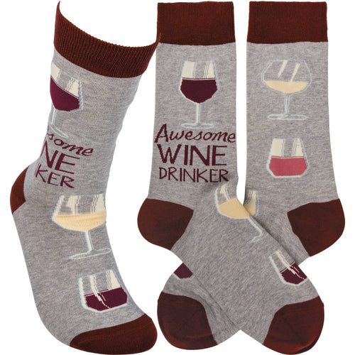 Awesome Wine Drinker Socks