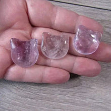 Load image into Gallery viewer, Gemstone Cat Face Figurines 1-Inch