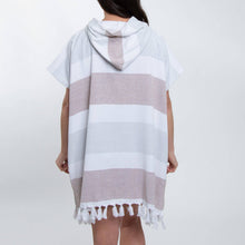 Load image into Gallery viewer, Freya Hooded Terry Cloth One Size Poncho Swimsuit Cover Up
