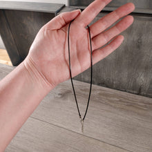 Load image into Gallery viewer, Waxed Cord Black 2 mm with Clasp for Pendants