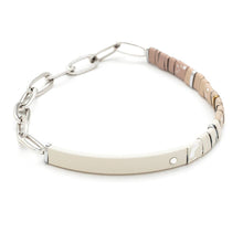 Load image into Gallery viewer, Good Karma Ombre w/Chain Bracelet - Joy&amp;Kindness Ivory/Silvr