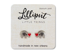 Load image into Gallery viewer, Elephant Heart Earrings