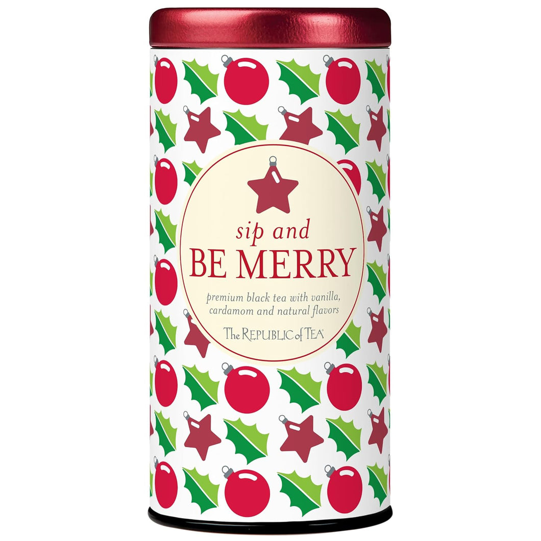 The Republic of Tea — Sip and Be Merry, Holiday Gift Tea, 50 Tea Bags, Naturally Caffeinated