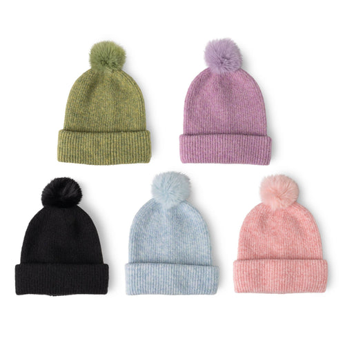 Britt's Knits Powder Knit Ultra Soft Pom Hat