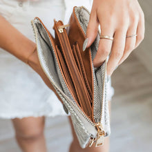 Load image into Gallery viewer, M013DIA Riley Woven Diamond Pattern 3 Compartment Crossbody