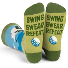 Load image into Gallery viewer, Swing Swear Repeat Funny Golf Socks for Men