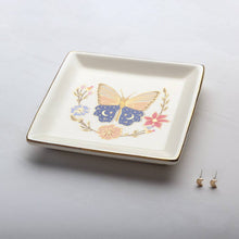 Load image into Gallery viewer, Jewelry Dish &amp; Stud Earring Set - Butterfly/Cream