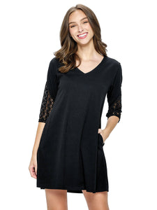 Dress Ribbed Lace Details