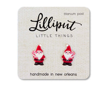 Load image into Gallery viewer, Santa Gnome Earrings // Christmas Earrings
