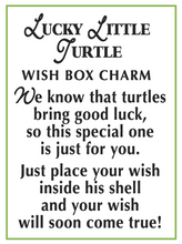 Load image into Gallery viewer, Lucky Little Turtle Wish Box Charm
