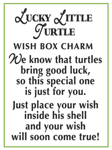 Lucky Little Turtle Wish Box Charm