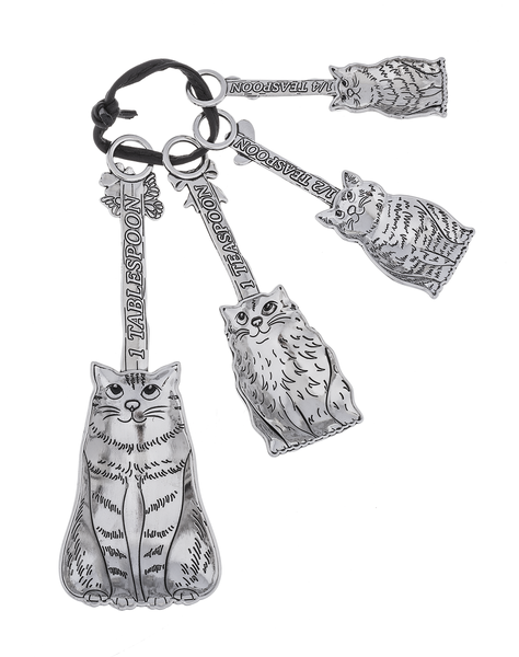 Measuring Spoons w/o Color - Cats (4 pc. set)