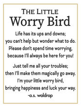 Load image into Gallery viewer, The Little Worry Bird Charm