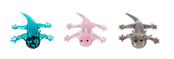 Axolotl Charms in a Basket
