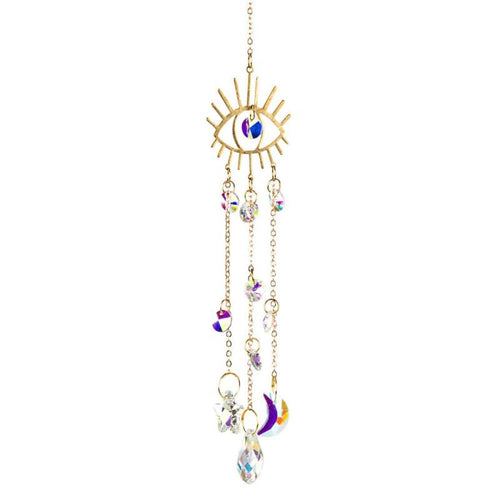 evil eye crystal suncatcher