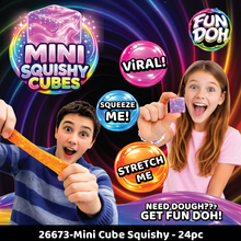 Load image into Gallery viewer, Fun Doh MINI Squishy Cube 2 Pack VIRAL Variety