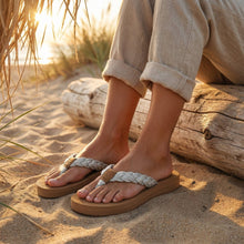 Load image into Gallery viewer, Harbor Silver Sparkle Flip Flop