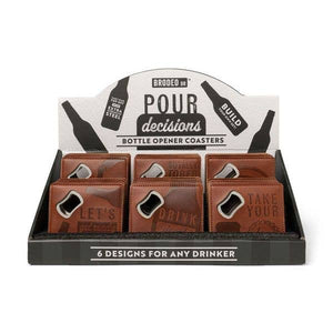 Brodeo Drive Pour Decisions Bottle Opener Coaster Assortment