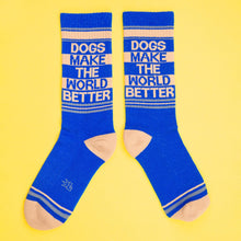 Load image into Gallery viewer, Dogs Make The World Better Gym Crew Socks