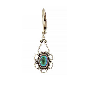 Oval Lace Flower Earring