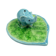 Load image into Gallery viewer, Elephant On Leaf Ceramic Incense Holder - Assorted