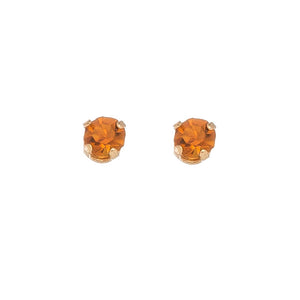 Solitaire Round Cut Birth Stone Ear Sense Stud Earrings