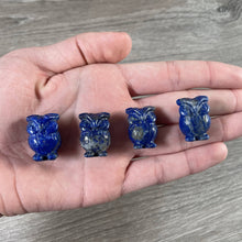 Load image into Gallery viewer, Gemstone Owl Figurine – Small Crystal Owl Decor