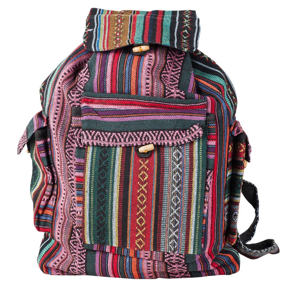 Stonewash Striped Backpack