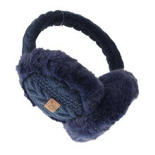 Load image into Gallery viewer, Cable Knit Faux Fur Earmuff EM3661