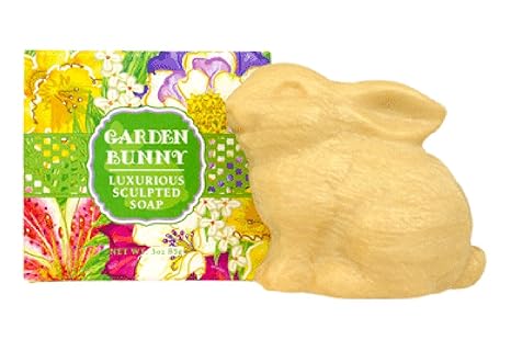 garden bunny sculpted soap