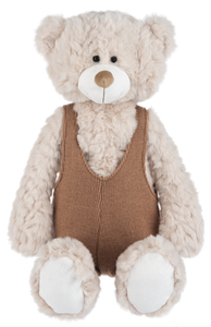 Tobie Bear Plush with Overalls
