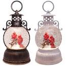 9.375" Cardinals Glitter Lantern - Christmas is Forever