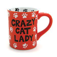 Crazy Cat Lady Mug in Red