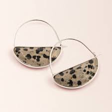 scout stone prism hoop earring