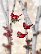 Load image into Gallery viewer, Teeny Cardinal Ornament